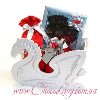 Саночки новогодние с подарками