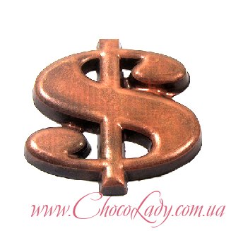 Знак доллара из шоколада